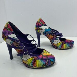 ACRYLICANA NWOT cartoon monster purple pumps heels shoes womens size 9